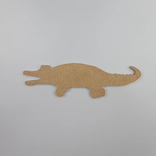 11"Alligator, Unfinished Wood Art Shape by Wooden Craft Cutouts - WoodArtSupply