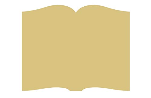 Open Book Cutout Unfinished Wood Kids Nursery Home Decor School Preschool Daycare Door Hanger MDF Shaped Canvas Style 1 Diverse Woodworking