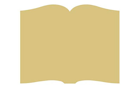 Open Book Cutout Unfinished Wood Kids Nursery Home Decor School Preschool Daycare Door Hanger MDF Shaped Canvas Style 1 Diverse Woodworking