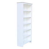 IC International Concepts Shaker Bookcase-72 H- White Bookcase IC International Concepts