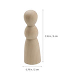 Operitacx 10pcs Unfinished Wood Peg Dolls Little Wooden Peg People Decorative Wood Doll DIY Painting Dolls for Peg People Crafts and Small World Play Operitacx