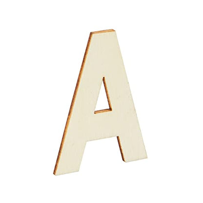 2-Inch Wooden Alphabet Letters for Arts and Crafts, 4 Sets Uppercase ABCs with Sorting Tray, Sign Letters for Adults, Natural Color (104 Pieces)