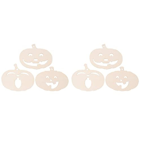 Operitacx 6 Pcs Pumpkin Chips Unfinished Pumpkin Cutouts Unpainted Pumpkin Wood Clip Unfinished Wood Pumpkin Cutout Wood Carving Craft Toys for Kids Operitacx