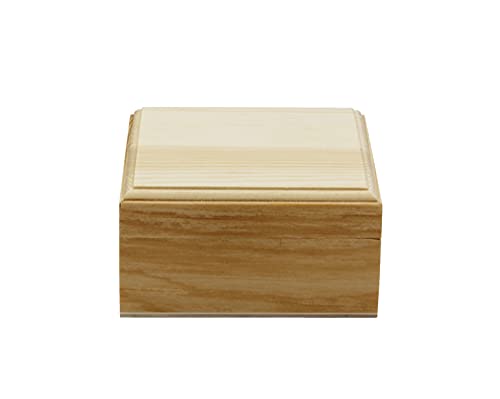 Creative Hobbies® Mini Wood Craft Box 3.5 Inch, Unfinished, Hinged Lid and Magnetic Closure - WoodArtSupply