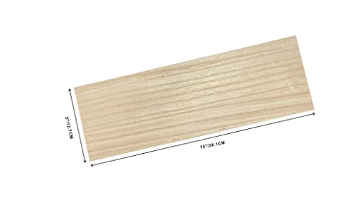 6 Pack Veneered MDF Double Sided Paulownia Wood,MDF Core,6.4mm 1/4th Inch, 5"x15" Chipboard Sheet, Unfinished Wooden Canvas Boards Signs for Crafts Cregugua