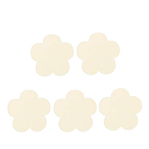 Artibetter 10pcs Unfinished Wooden Plum Flower Shape Cutout Discs for DIY Craft - 6cm ARTIBETTER