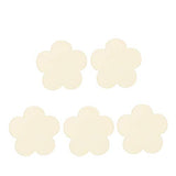 Artibetter 10pcs Unfinished Wooden Plum Flower Shape Cutout Discs for DIY Craft - 6cm ARTIBETTER