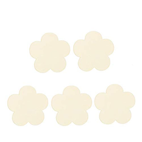 Artibetter 10pcs Unfinished Wooden Plum Flower Shape Cutout Discs for DIY Craft - 6cm ARTIBETTER