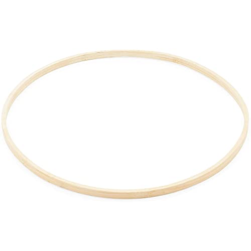 Bamboo Rings for Crafts, Macrame, and Dreamcatchers (10.2 Inches, 12 Pack) Bright Creations