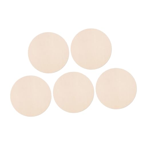 BESPORTBLE 5pcs Wooden Blank Hanging Tag Unfinished Wood Cutout Wooden Log Slices Wooden Rounds Board DIY Wooden Door Plaque Xmas Wall Plaque Tree BESPORTBLE