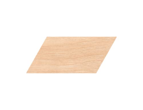 Unfinished Wood for Crafts - Wooden Parallelogram Shape - Craft - Various Size, 1/8 Inch Thickness, 1 Pcs
