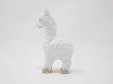 Selsela Llama Figurine Statue Alpaca Miniature Small Animal Party Decor Wood Art Sculpture Selsela