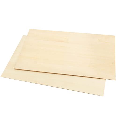 JOIKIT 24 PCS 12 x 8 x 1/16 Inch Basswood Sheets, 1.5mm Thick Unfinished Natural Balsa Wood Sheet Thin Plywood Boards for Cricut Maker, Crafts, JOIKIT
