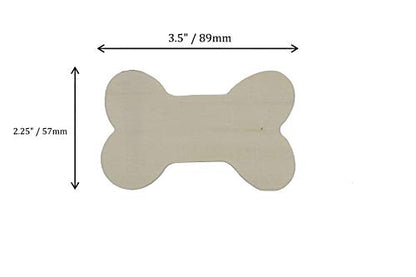 Creative Hobbies® 3.5 Inch Unfinished Wooden Shape - Ready to Paint Dog Bone Shape | 12 Pack