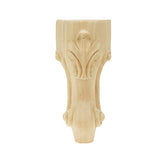 FarBoat 6" Height Unfinished Solid Wood Furniture Legs Replacement Sofa Couch Chair Feet Carved Wood Feet Coffee Table Cabinet Feet Set of 4 FarBoat