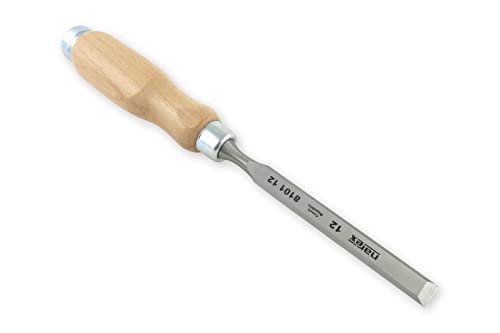 Narex Czech Steel Profi Professional Woodworking Cabinetmakers Chisel with European Beech Wood Handle Sizes from 3 mm to 50 mm (12 mm - 1/2") - WoodArtSupply