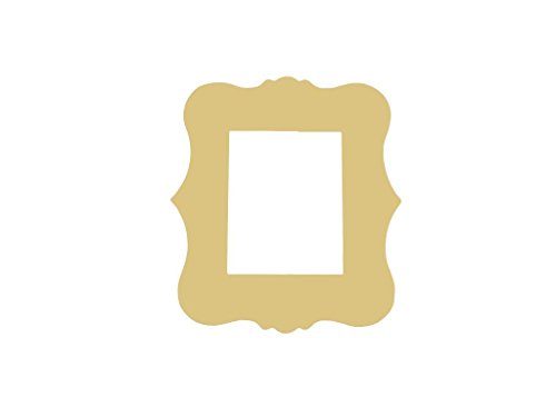 Frame Cutout Unfinished Wood Picture Wall Decor Home Everyday Decor Door Hanger MDF Shape Canvas Style 1 (5"x7") Diverse Woodworking