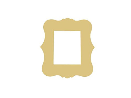 Frame Cutout Unfinished Wood Picture Wall Decor Home Everyday Decor Door Hanger MDF Shape Canvas Style 1 (5"x7") Diverse Woodworking