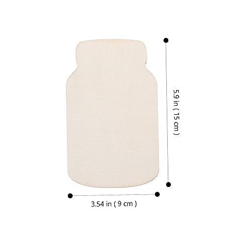 OHPHCALL 24pcs Board Signage Mason jar Wooden Pieces Unfinished Wood DIY Crafts Wooden Pendant Blank Wooden Sign Crafts Wood Ornaments for Crafts OHPHCALL