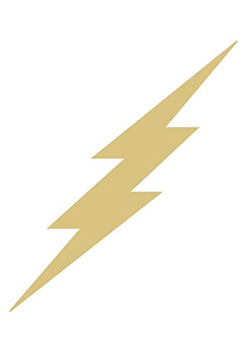 Lightning Bolt Cutout Unfinished Wood Home Decor Seasonal Decor Thunder Storm Rainy Day Craft MDF Shaped Canvas Style 2 (12") Diverse Woodworking
