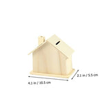 Toddmomy 15 pcs Small House Coin Bank House Craft Kit Unfinished Craft Houses Craft for Kids Unfinished Coin Bank DIY Coin Bank Kid Piggy Bank Doddle Toddmomy