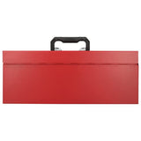 URREA Storage Box - Heavy Duty 20" x 7" x 7" Metal Tool Box with Chrome Plated Metallic Latch & Durable PVC Handle - D5 Urrea