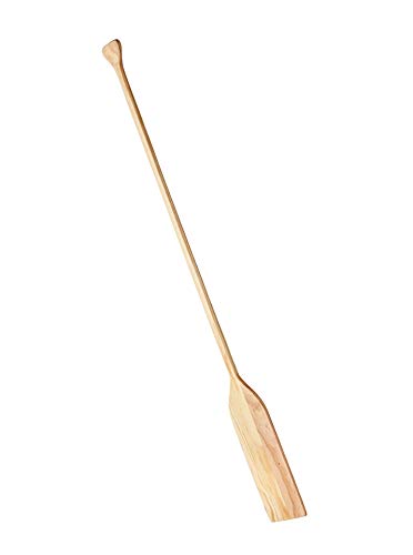 Seachoice 5.5 Ft. Wood Paddle, New Zealand Pine Construction, 19-11/16 in. X 5-7/8 in. Blade, Wide Top Hand Grip, Clear Finish, Tan SEACHOICE