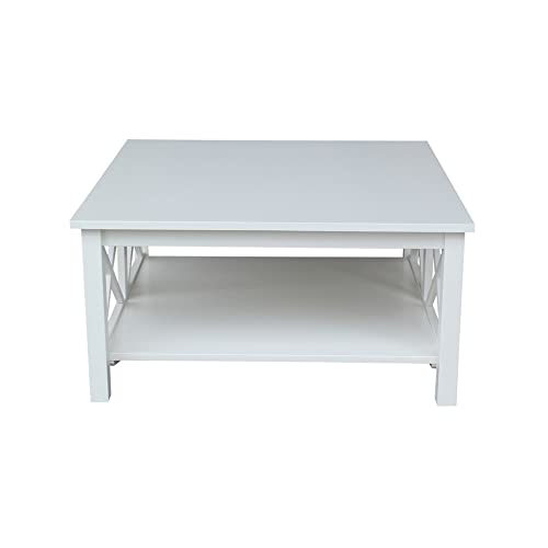 IC International Concepts Square Coffee Table, White IC International Concepts