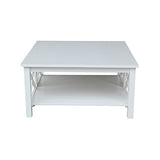 IC International Concepts Square Coffee Table, White IC International Concepts