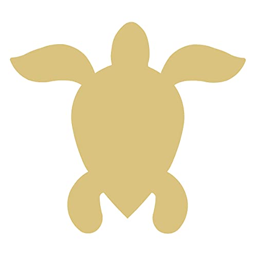 Sea Turtle Cutout Unfinished Wood Ocean Nautical Beach House Vacation Décor MDF Shape Canvas Style 4 (6")