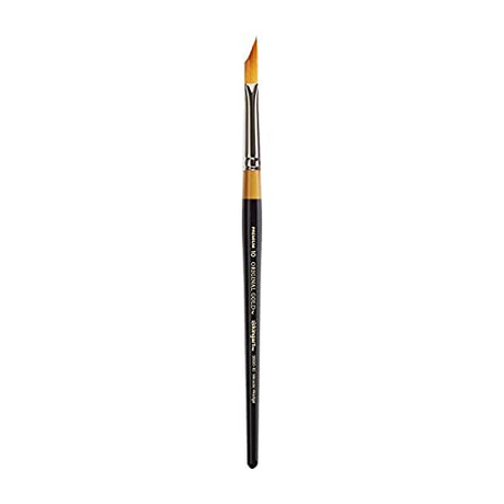 KINGART Premium Original Gold 9900-10 Miracle Wedge TRI Brush Series Artist Brush, Golden Taklon Synthetic Hair, Short Handle, for Acrylic, KINGART