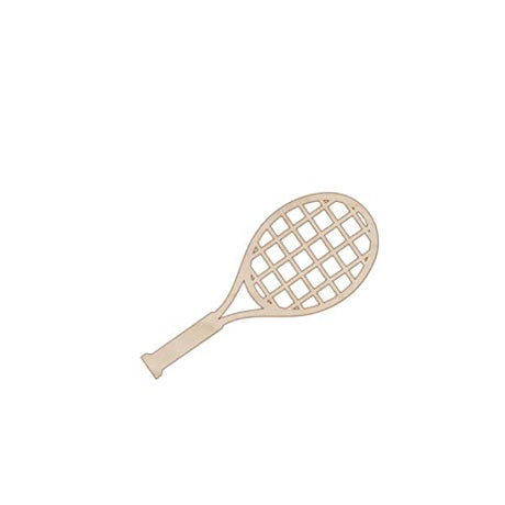 Tennis Racket Wood Craft Unfinished Wooden Cutout Art DIY Wood Sign Inspirational Farmhouse Wall Plaque Rustic Home Decor for Home Laundry Room WoodArtSupply