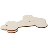 hobbyhub 50Pcs Blank Dog Bone Shape Wood Chips,Unfinished Wood for DIY Crafts Decor hobbyhub