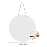 Sublimation Blank Wooden Door Hanger Unfinished Blank Sign Door Hanger Sublimation Round Door Hanger for St Patrick's Day DIY Decoration Jetec