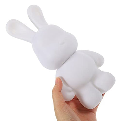 Zerodeko Piggy Banks Ceramic Piggy Bank 2pcs White Blank Piggy Bank Bunny Rabbit Coin Bank Unfinished Money Bank Unbreakable Money Saving Jar Pot for - WoodArtSupply