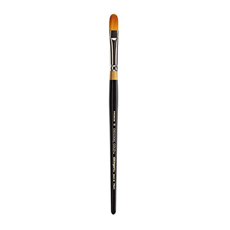 KINGART Premium Original Gold 9500-12 Filbert Series Artist Brush, Golden Taklon Synthetic Hair, Short Handle, for Acrylic, Watercolor, Oil and KINGART