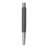 Starrett Steel Center Punch with Square Shank and Knurled Finger Grip - Hardened and Tempered, 5" Length, 1/4" Diameter Tapered Point, 7/16" Square Starrett