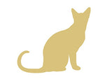 Cat Cutout Unfinished Wood Cat Lover Pet Animal Door Hanger MDF Shape Canvas Style 2 Diverse Woodworking