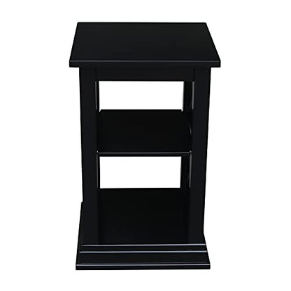 IC International Concepts International Concepts Hampton Accent Shelves Table, Black - WoodArtSupply