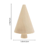 Abaodam 10pcs Mini Wooden Christmas Tree DIY Unfinished Wood Trees Blank Wooden Peg Dolls Unpainted Miniature Trees Statues for Arts Crafts Graffiti Abaodam