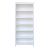 IC International Concepts Shaker Bookcase-72 H- White Bookcase IC International Concepts