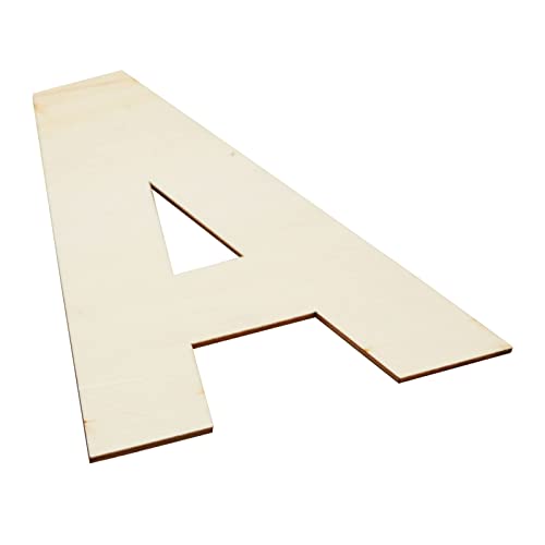 36 Pieces Unfinished Wooden Alphabet Letters for Crafts, 2 Extra Sets of Vowels AEIOU (6 Inches)