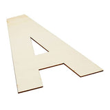 36 Pieces Unfinished Wooden Alphabet Letters for Crafts, 2 Extra Sets of Vowels AEIOU (6 Inches) Bright Creations