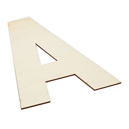 36 Pieces Unfinished Wooden Alphabet Letters for Crafts, 2 Extra Sets of Vowels AEIOU (6 Inches)