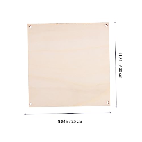 COHEALI 4pcs Square Blank Drawing Board Unfinished Door Plaque Hanging Blank Sign Decorative Signs Unfinished Painting Boards Wedding Decor Front COHEALI