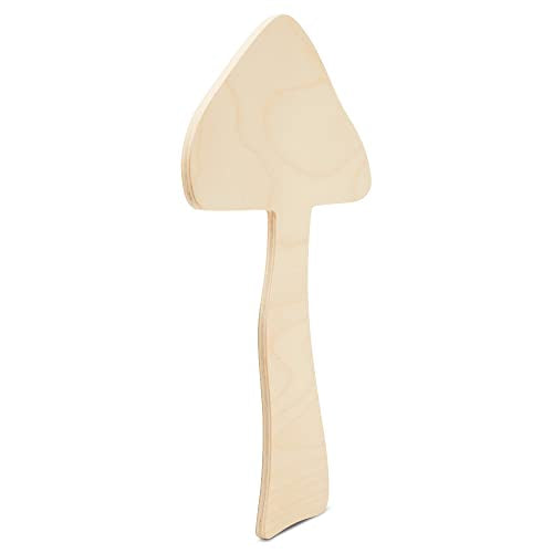 Mushroom Wood Cutouts 12-inch, Pack of 3 Unfinished Wood Crafts Blank, Wooden Shapes for Crafts & Party Decor, by Woodpeckers Woodpeckers
