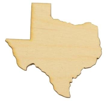 Texas State Wood Cutout (Medium 12" x 11.75" Sold Individually, 1/4" Baltic Birch) - WoodArtSupply