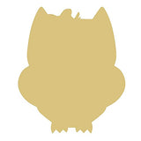 Owl Cutout Unfinished Wood Animal Nursery Kids Room Seasonal Door Hanger MDF Shape Canvas Style 7 (12") Diverse Woodworking