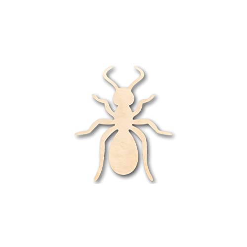 Unfinished Wood Ant Shape - Insect - Animal - Wildlife - Craft - up to 24" DIY 8" / 1/2" - WoodArtSupply