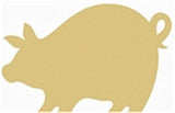 Pig Cutout Unfinished Wood Farm Bacon Hog Livestock Ranch Western MDF Shape Canvas Style 1 Diverse Woodworking